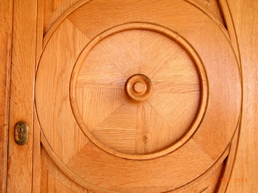 Portone in legno di Rovere naturale e particolare - particolare